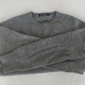 J.Crew Factory Grey Lambswool Crewneck Sweater